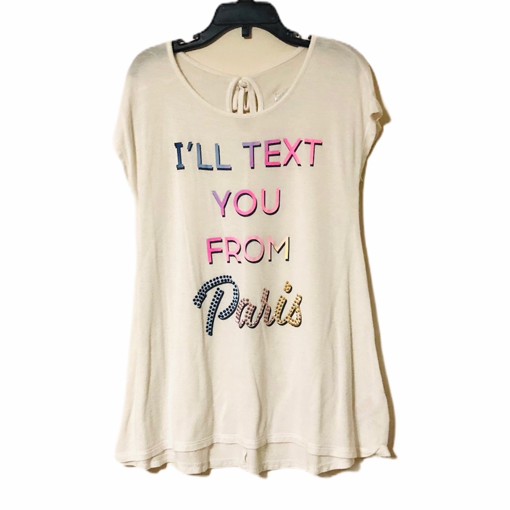 Justice Girls Size 7 Short Sleeve Shirt
